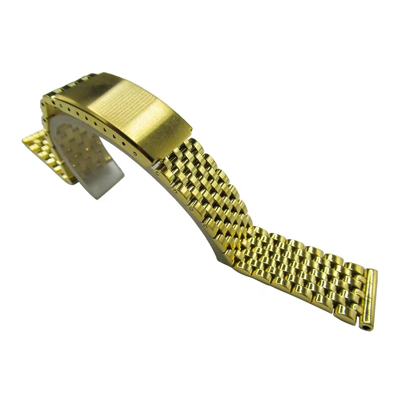 7 beads rice watch bracelet stainless steel gold quick change release pin