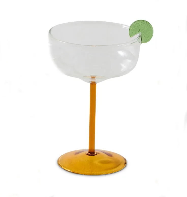 Wholesale Customized Handmade 3D Lemon Cocktail Coupe Glasses Martini Wine Glass Coupe