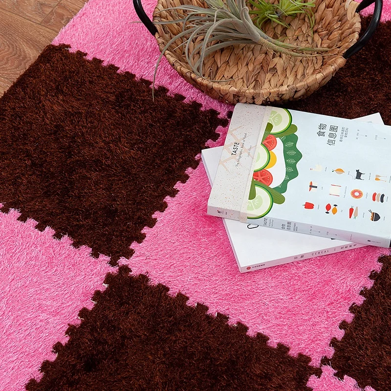 Factory Function Custom Suede Foam Mat Soft Puzzle Sportvloer Mma Living Room Bedroom Babyplay Active Thickened Plush Mat