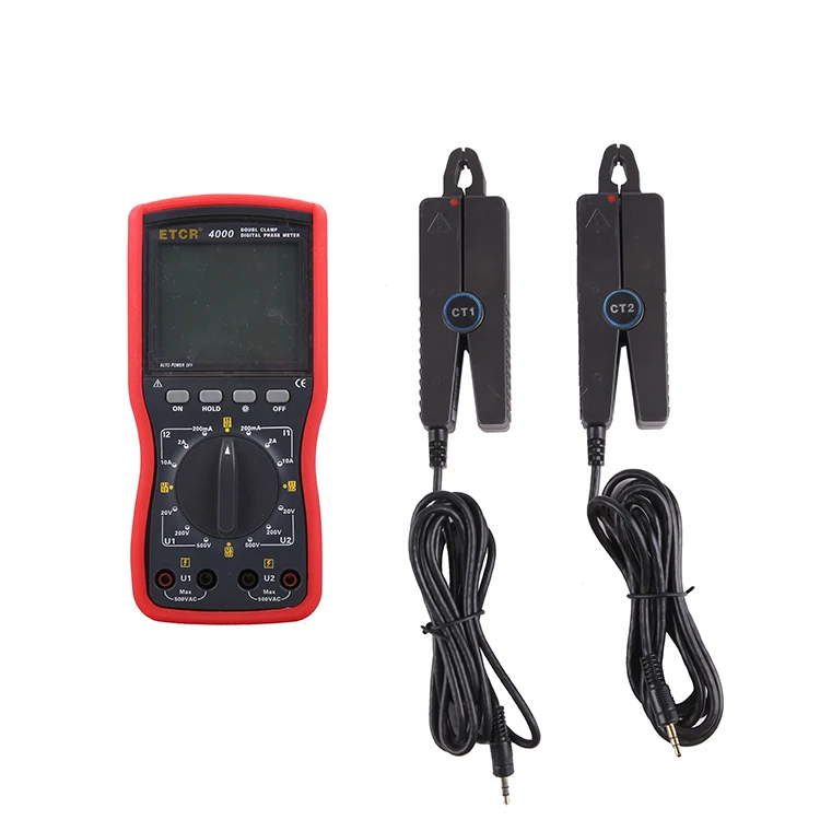 ETCR4000 Screen Angle Free Conversion Double Clamp Phase Test Equipment Voltage Multimeter