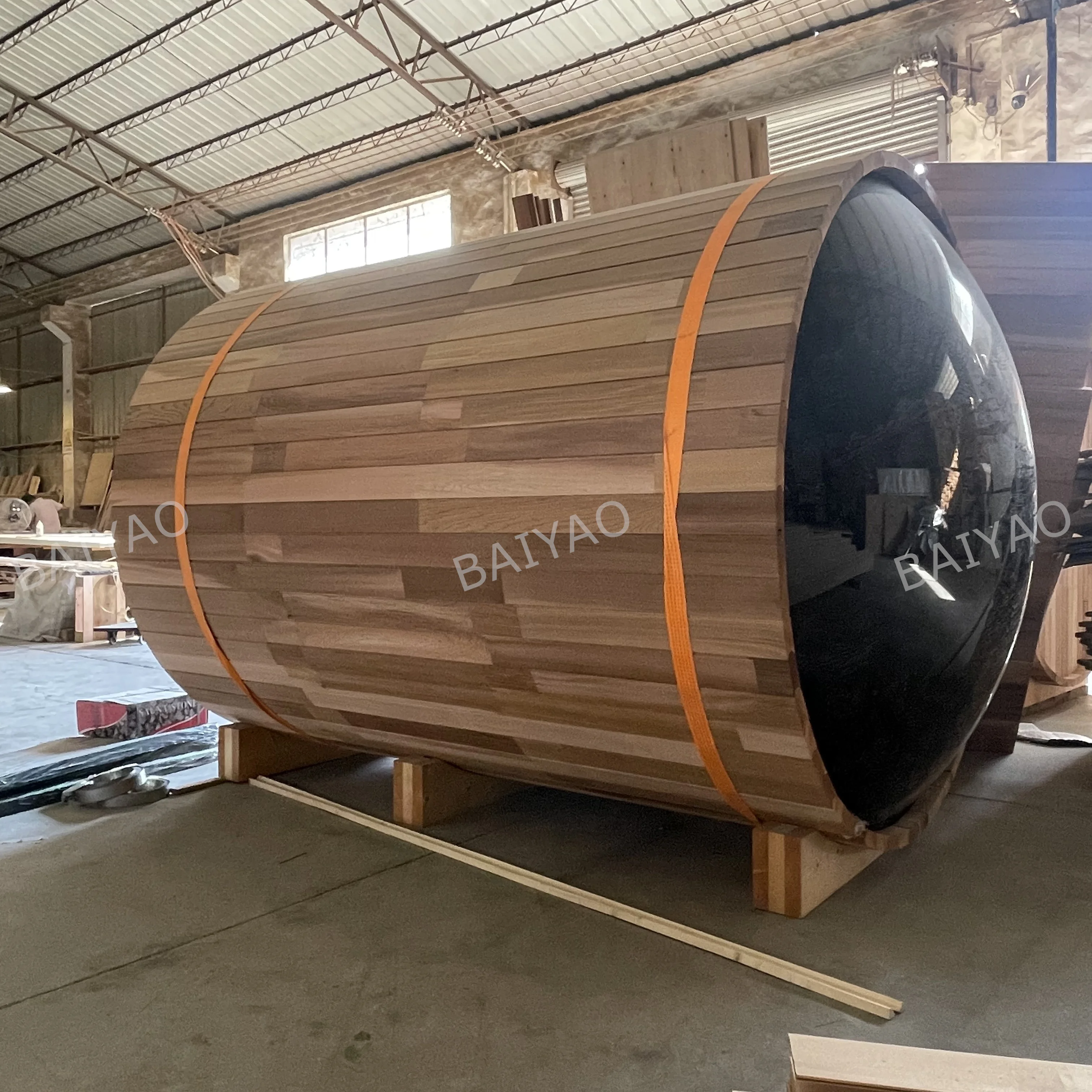 Best Price Guaranteed 4 Persons Sauna With Panoramic Barrel Sauna Room Red Cedar Equipment Customize Voltage Burning Wood