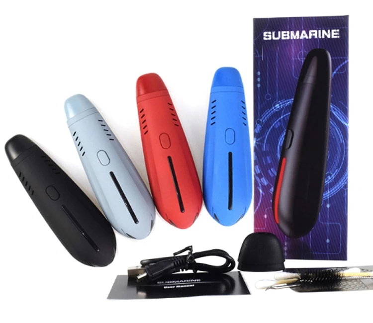 Electronic Cigarette Vaporizer Dry Herb Vape Kit Submarine 2200mAh Battery Ceramic Chamber Herbal Vaporizer E-Cigarette Vaper