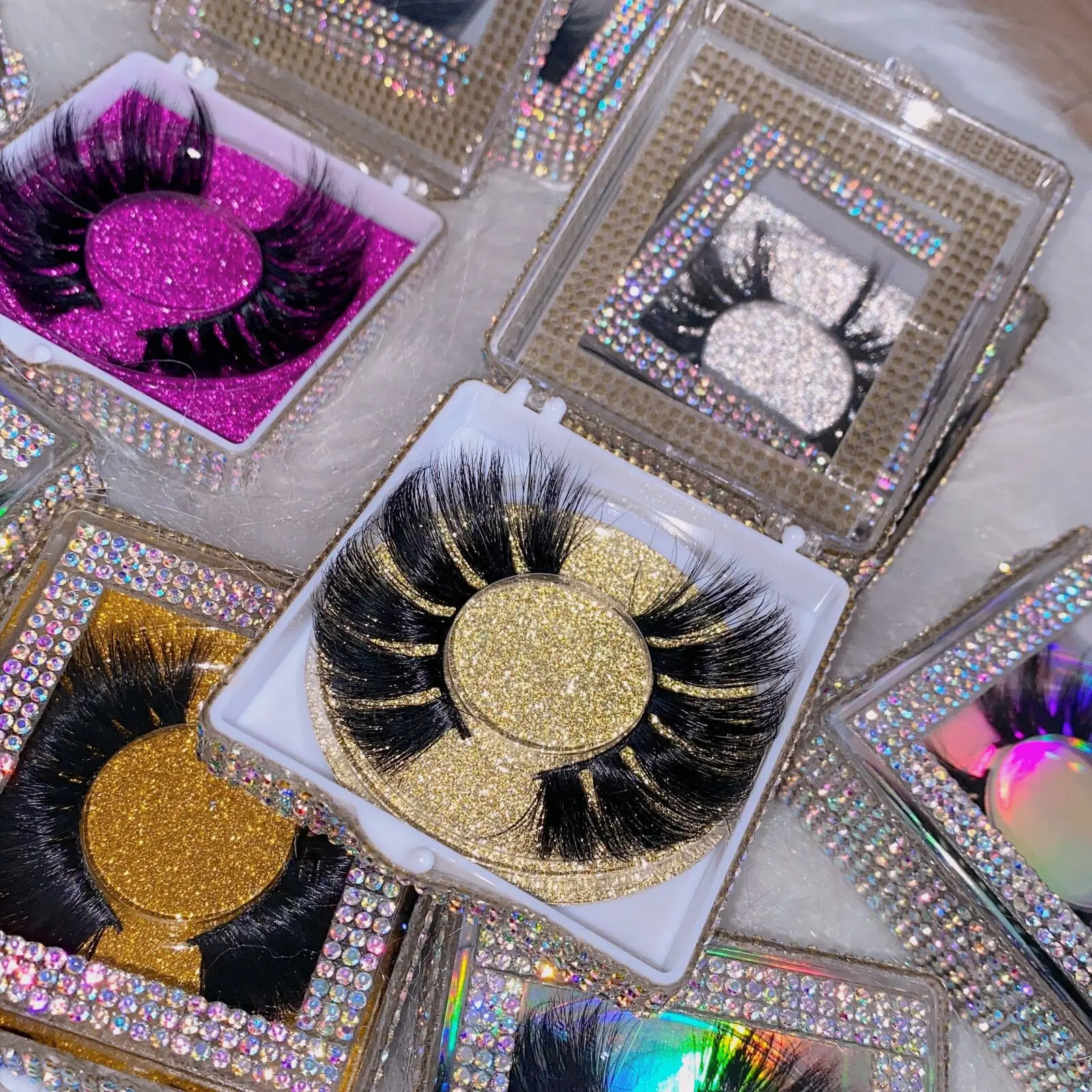 
Custom Black Cardboard Empty Eyelash Boxes Eyelash Packaging Box 