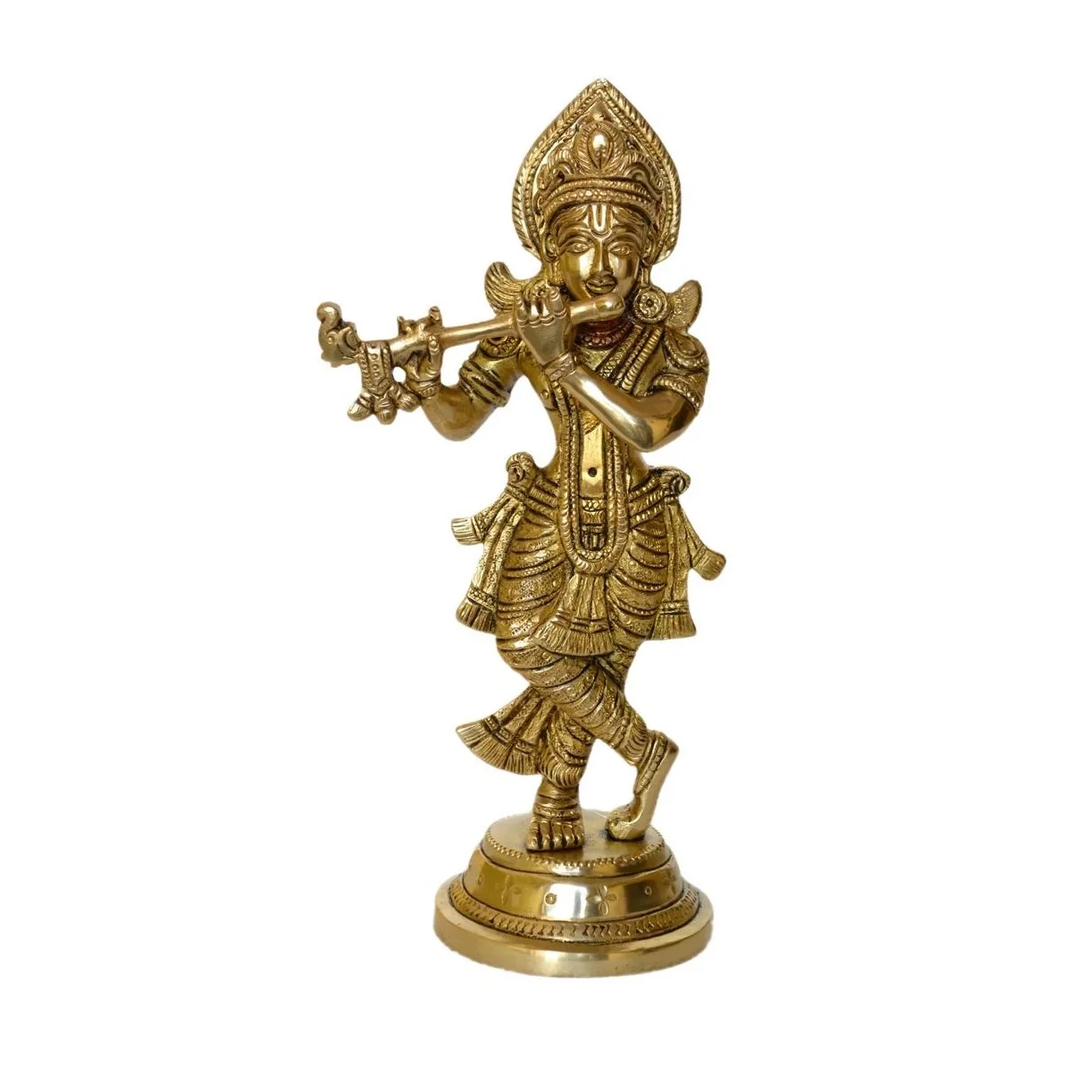 Most Selling Decorative Brass Krishna Statue for Home and Garden Decor Available at Wholesale Price from India