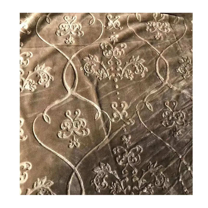 Pakistan Indonesia Export hot sale 3D embossing upholstery flannels fabric