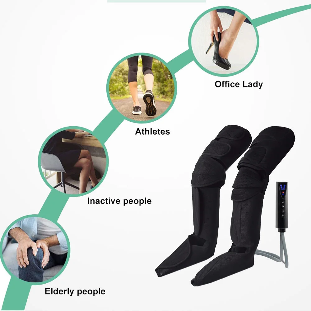 Hot legs and feet Massager Pneumatic Air Compression Leg Compression Massager Boots for Sports Recovery