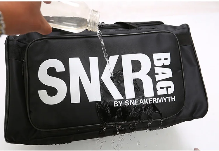 Custom men travel duffle gym bags sneaker bag with shoe compartment