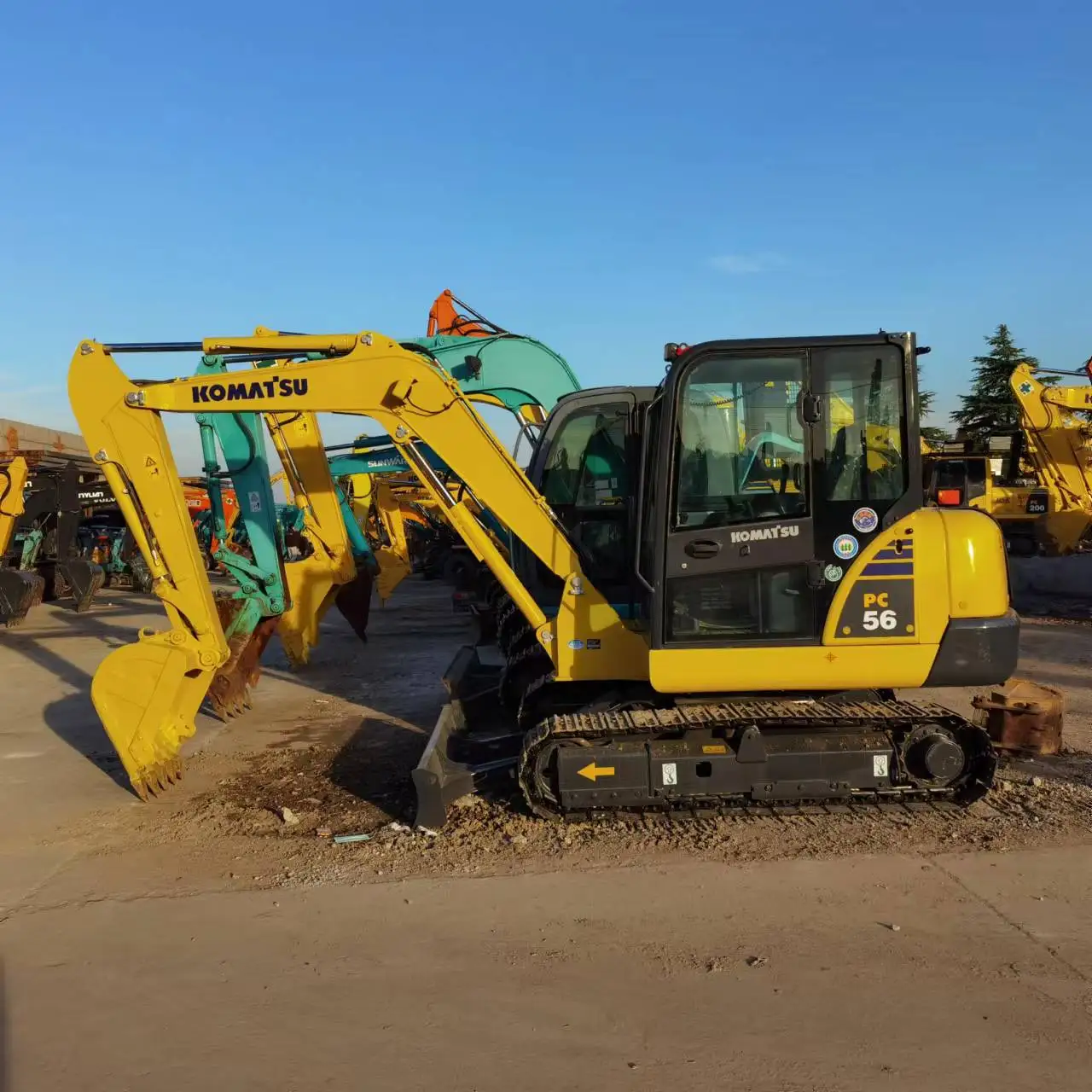 5ton High Quality Used mini digger Komatsu PC56-7 crawler excavator Komatsu pc56 pc60 pc120 pc 200 used excavators for sale
