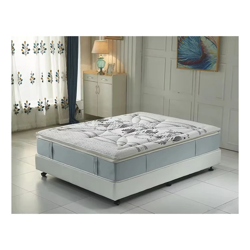 12 Inch Luxury European Pillow Top Compression Memory Foam Pocket Spring Mattress Roll Up Boxed Chinese Manufacturer Mattress