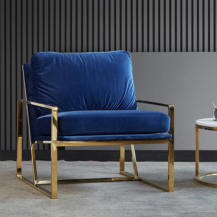 32 new designs high quality hotel armchair stainless steel leather modern living room chairs furniture