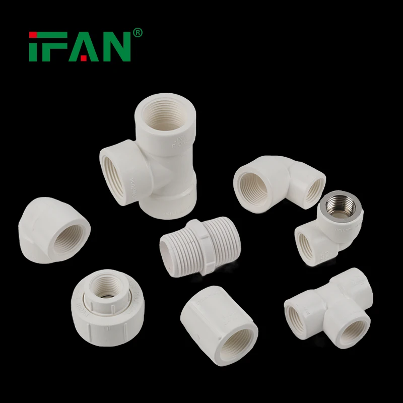 IFAN UPVC Fittings Thread Socket Fittings OEM Full Color PVC Pipe Fittings