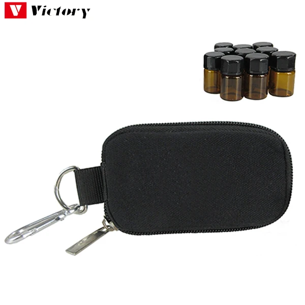 Stylish Essential Oil Key Chain Come with 10  Vials Bottles x 2ml roller bottle pouch essentials oils keychain Carry Your OILS