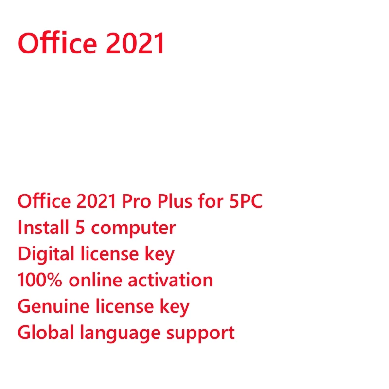 Genuine  Professional Plus 2021 5pc   Retail key  PP  2021 Pro Plus License Key 5 PC Send Ali chat