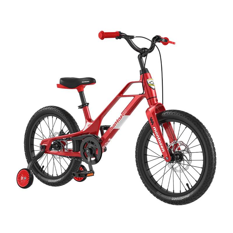 OEM Customized Montasen Design 18 inch Magnesium Kids Children Disc Brake Ride on Bicycle Bike Cycling Sports Single Speed