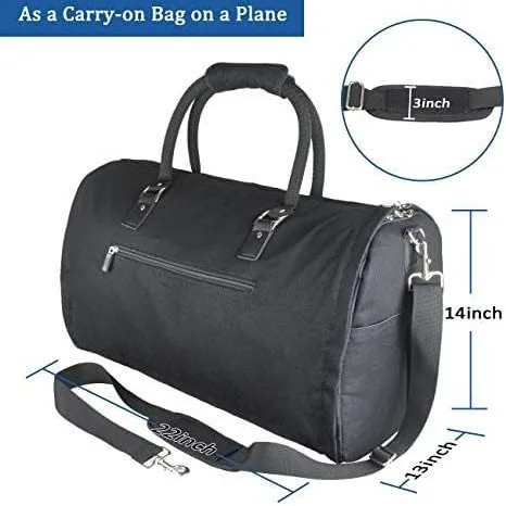 Suit Bag 2-in-1 Convertible Travel for Carrying Suits and Luggage
