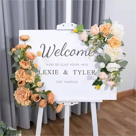Wedding Arch Ceremony Floral Corner Flower Arrangement Artificial Roses Peony Arch Flowers Wedding Ceremony Arbor Decoration