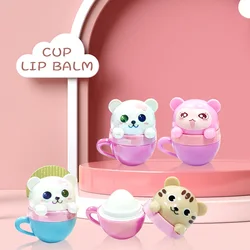 Wholesale New Fruit Flavor Cup Shape Cute Private Label Kids cupcake lip balm
