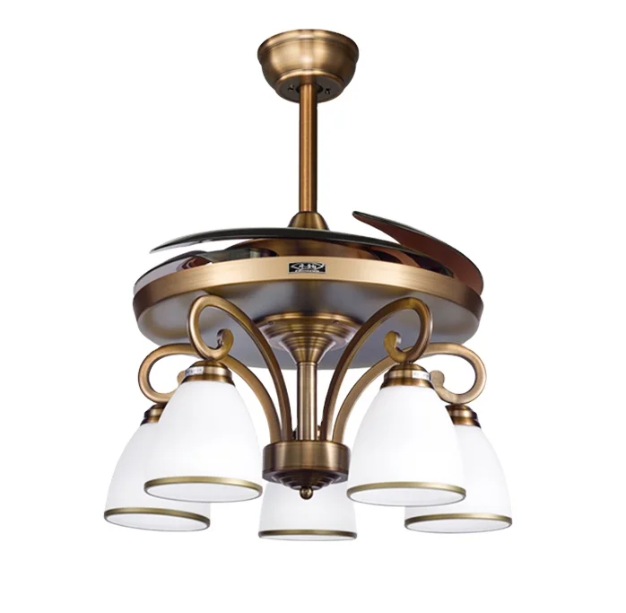 Different Colors Support Dimming Design Style Ceiling Fan with Light