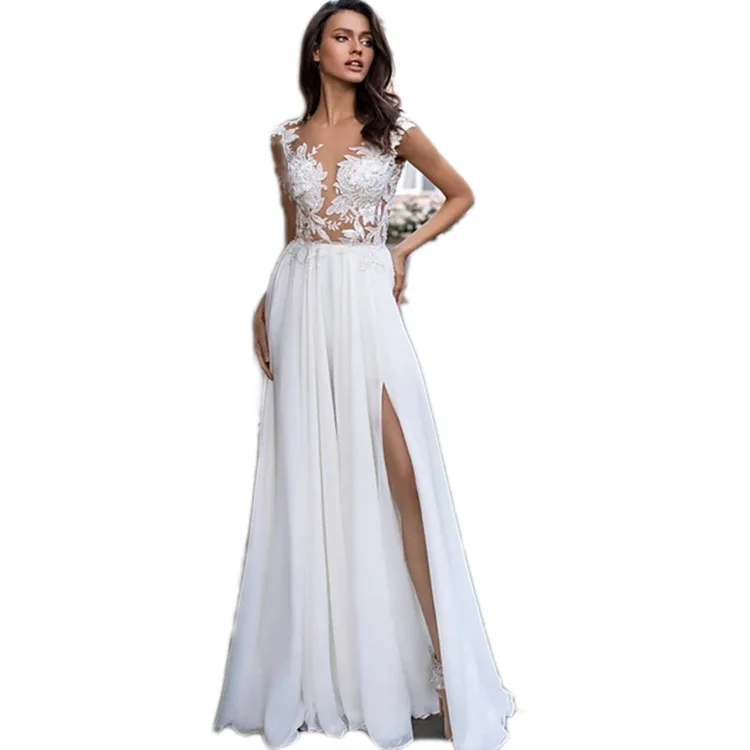 bridesmaid dresses long wedding China fashionable white fabrics for wedding dresses cheap turkish wedding dress