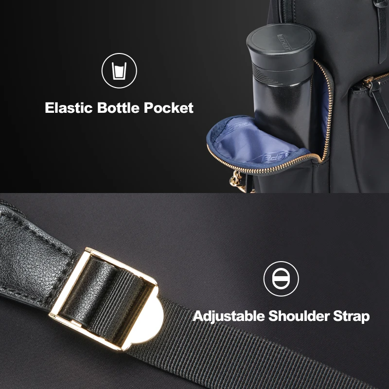 BOPAI Waterproof 13 Inch Travel Fashion Daily Leisure Light For Ladies Bag Back Pack Business Women Casual Laptop Backpack