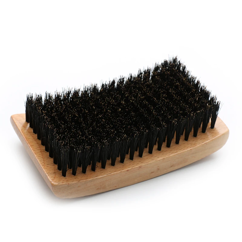 
Mens bamboo hard bristle carved cheap wave beard brush kit 360 wooden wave brush custom logo 