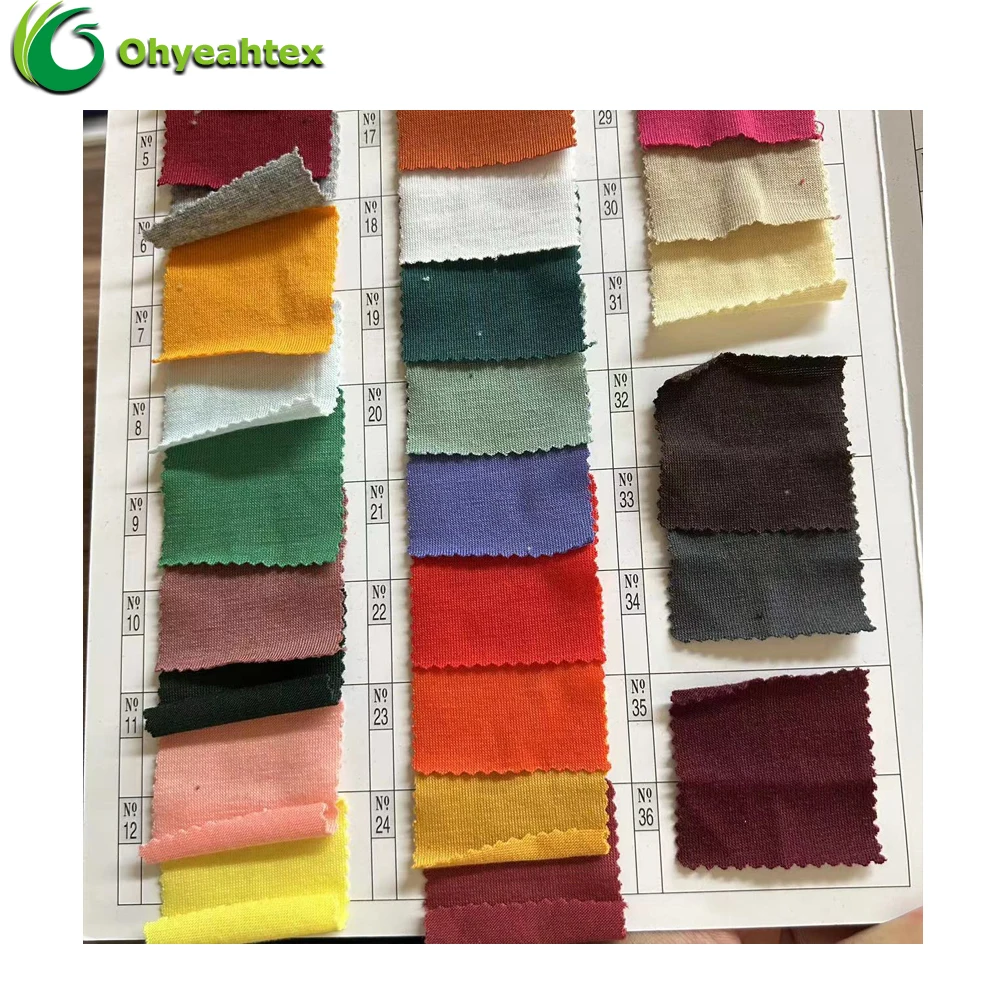 Knitted Fabric Super Soft Anti Bacteria 175GSM 95% Cotton 5% Spandex Single Jersey Fabric For Baby Clothing Textile
