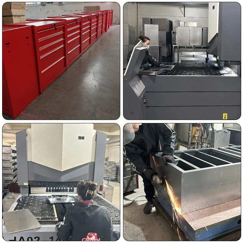 Heavy Duty 5 Drawers Boxes Storage Tool Box Trolley Storage Cabinet Roller Tool Cabinet With Handle And Wheels
