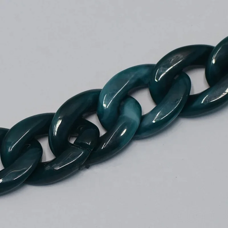 Tortoise shell Marble color resin/acrylic link chains for Clutch bag strap shoulder/handbag handle