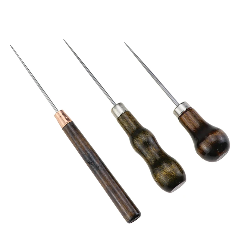 3PCS/SET Leather Crafting Tool Gourd Sewing Awl For Making Hole