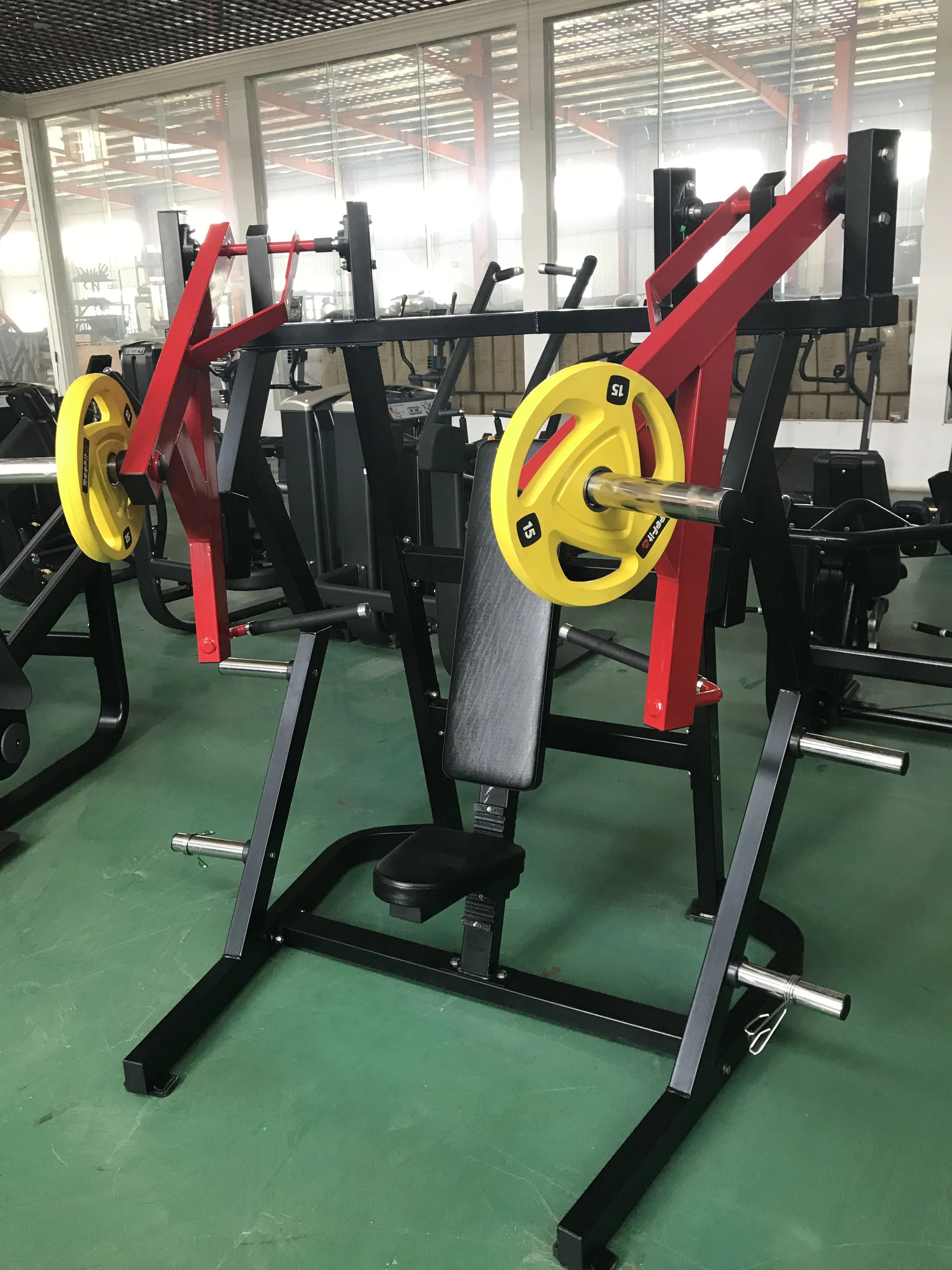 Shandong Lanbo rectangular steel weight stack rectangular plate-loaded for strength equipment use Lateral incline press machine