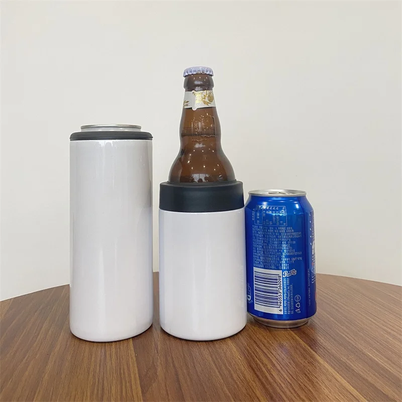 New Style Stainless Steel Cans Coolers Double Wall Insulated 12oz Beer Cup Slim Sleeve Sublimation Blanks Can Cooler