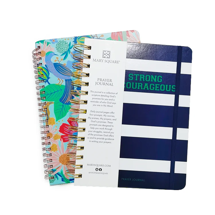 Free Sample Low MOQ A5 B5 Wholesale Journal Wholesale Planner Hardcover Stationary Custom Print Spiral Notebooks