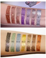 No Logo Pearlescent Liquid Eyeshadow Custom Eye Makeup Sequins High Gloss Diamond Waterproof Eyeshadow