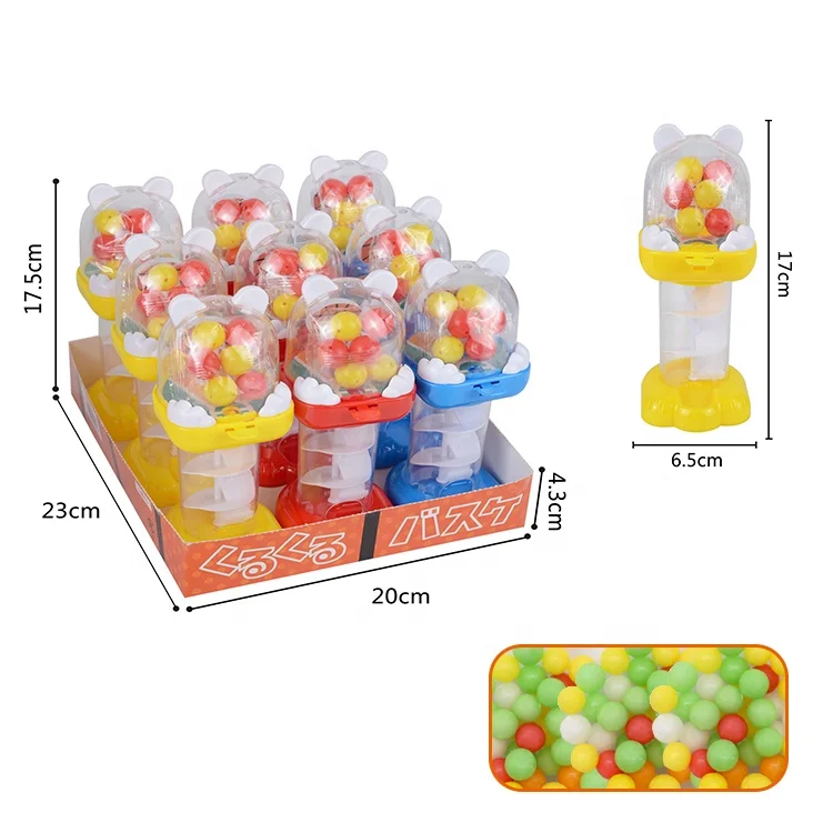 Plastic toys candy small basketball vending machine toys candy bubble gum machine toy