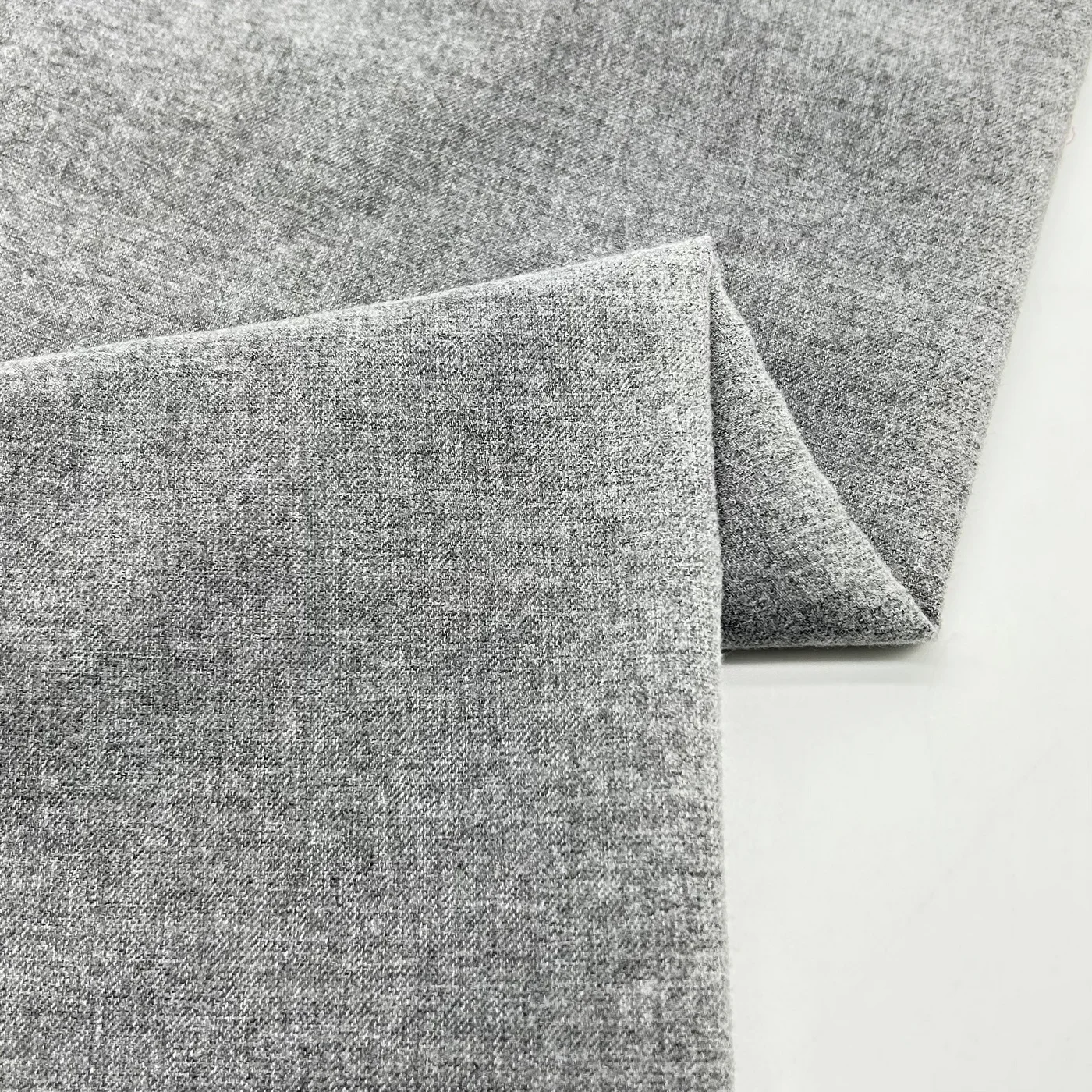 wholesale cottony touch 100% polyester twill waterproof TPU Laminated Membrane  heather grey gabardine fabric forcoat