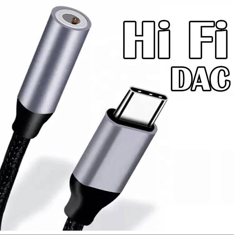 Высокосовместимый адаптер DAC USB Type C для аудиокабеля AUX 3 5 мм Samsung Pixel
