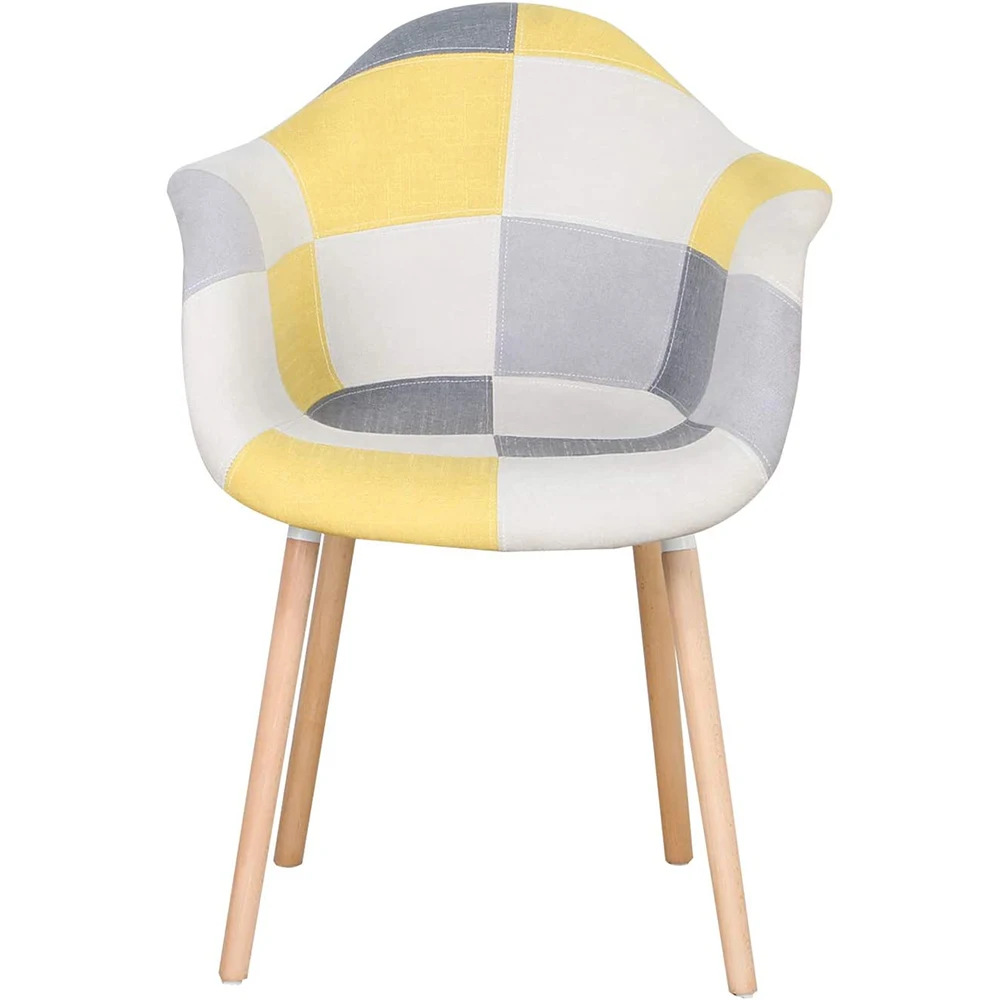 Обеденные современные мягкие стулья среднего века с деревянными ножками и ракушками тюльпановые стулья для кухни тканевые стулья дужки из бука