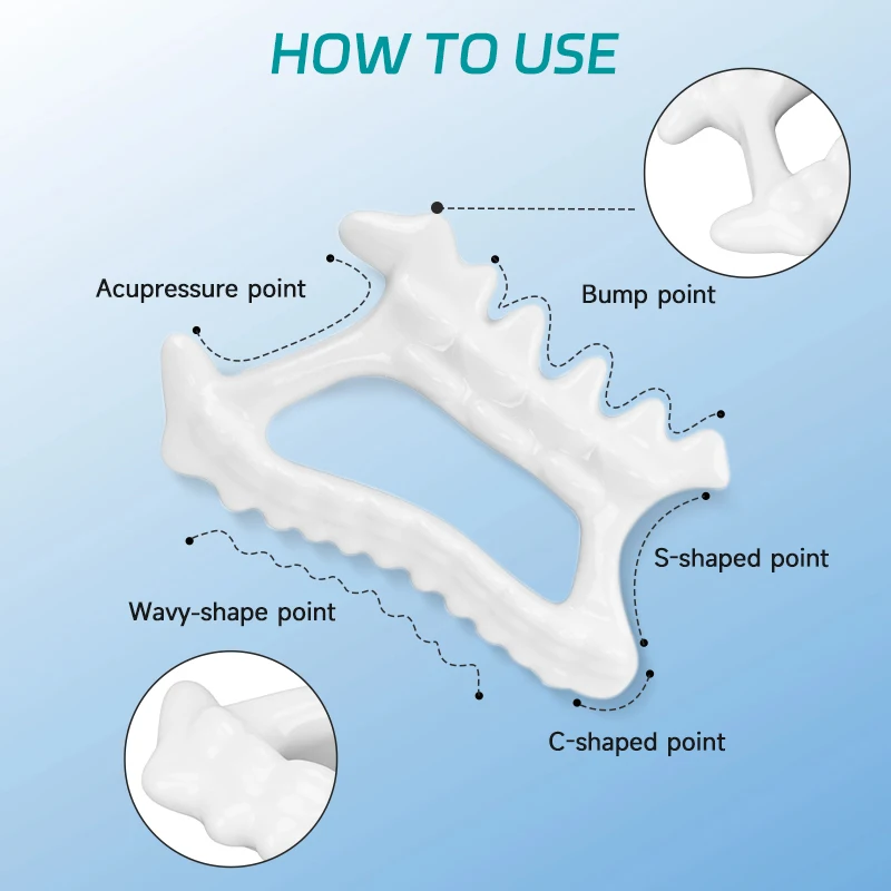 2023 Hot Selling Multifunctional Body Healthcare Massage Ceramic Guasha Stone Custom Logo White Black Ceramic Jade Gua Sha Tool