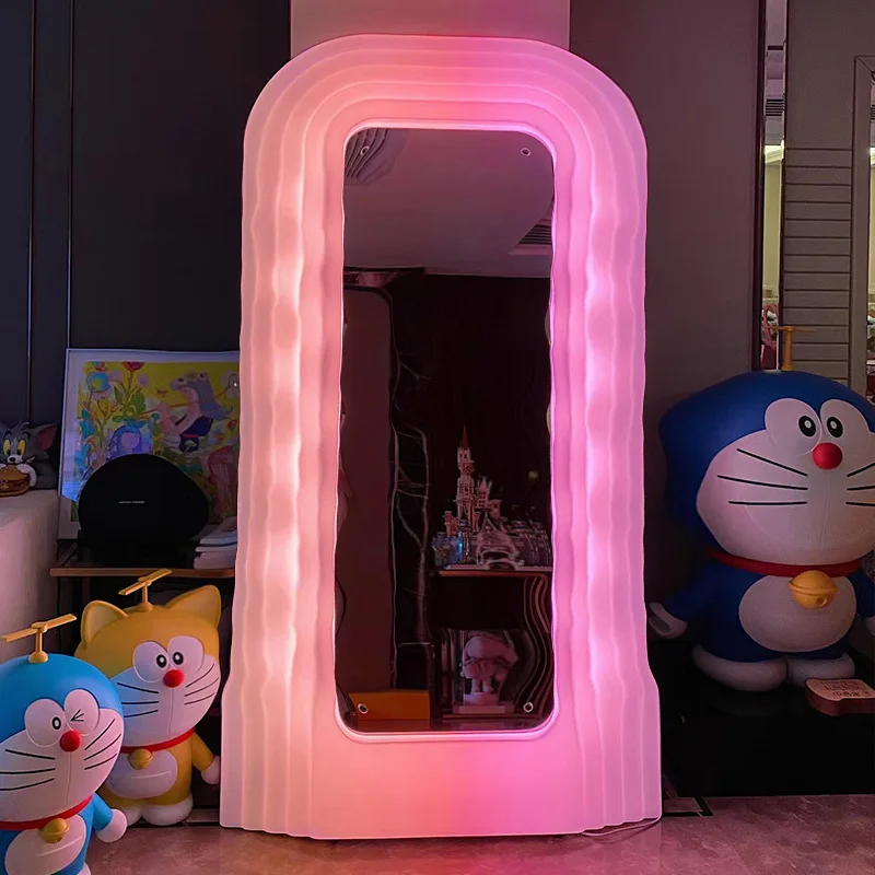 2024 Wholesale Indoor Home Diy Decoration LED Mirror Shop Floor Creative