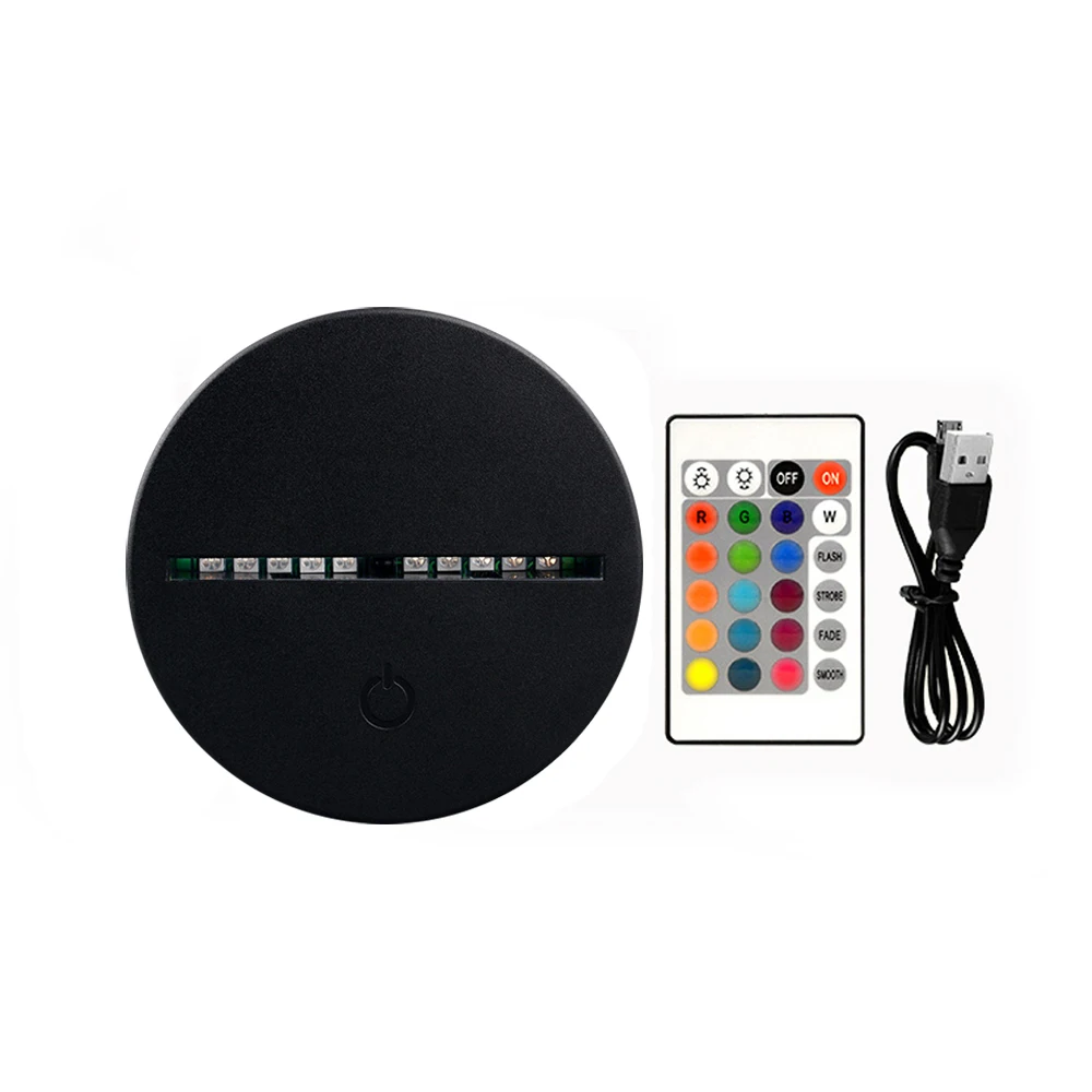 Wholesale ABS Battery Powered Led Light Base For 3D night light