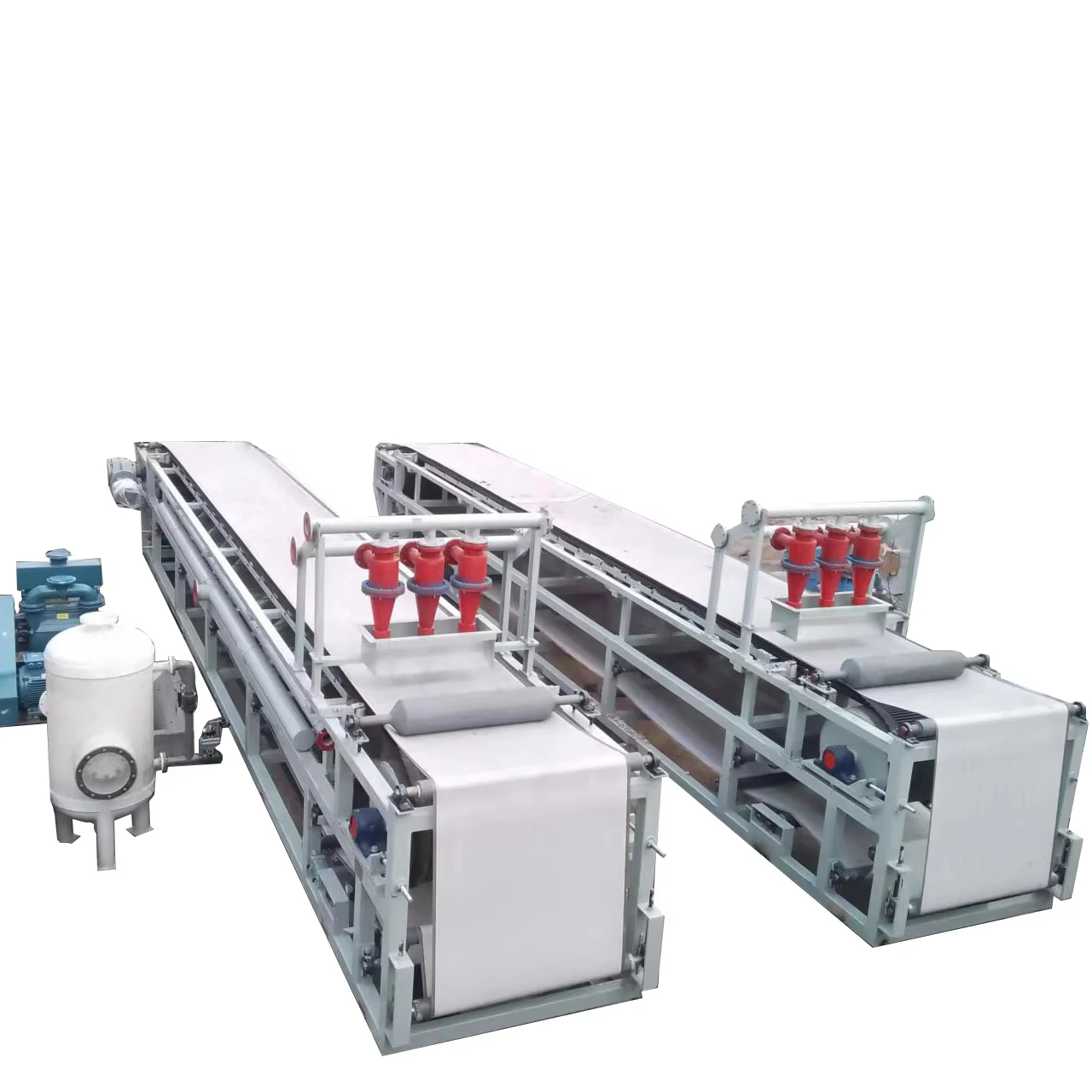 Operation Press Continuous Vacuum Belt Filtration System solid liquid separation vacuum rubber belt filter pressing