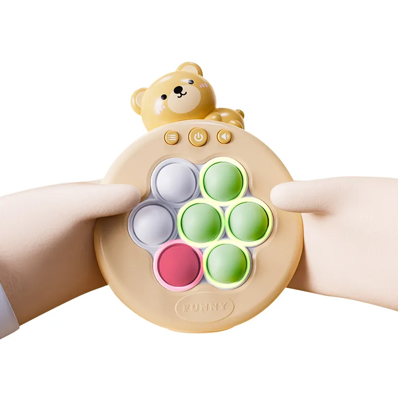 Hot Sale Fast Fun Push Pop Electronic Puzzle Game Toys Bubble Popping Electronic Sensory Fidgets Game Controller with Candy