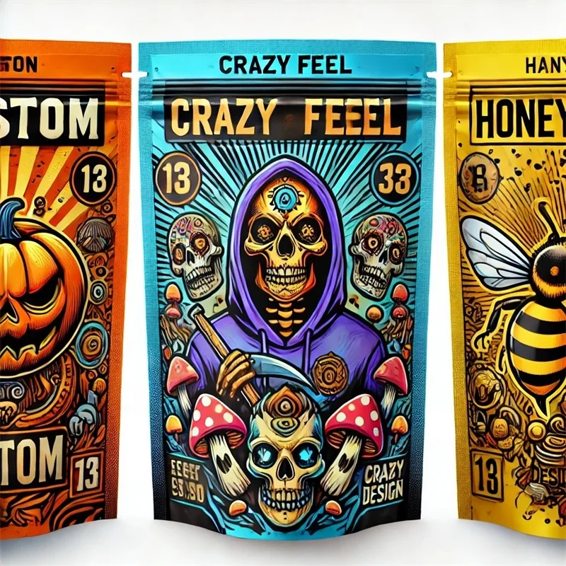 Plastic Aluminum Foil Ziplock Stand up Pouch Food Packaging Custom Printed Mylar Bag for Edible Gummy