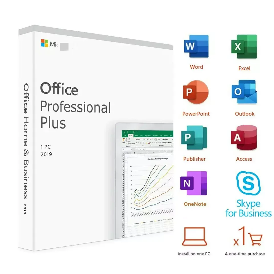 Подвязка MS аккаунта Office 2019 Профессиональный плюс-ключ отправка по электронной почте офис PP лицензионный