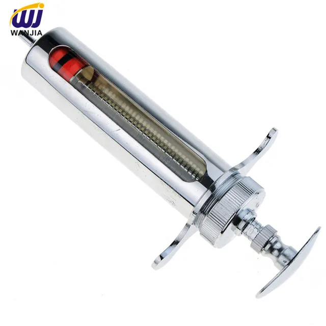 Metal syringe with needle for Veterinary injection