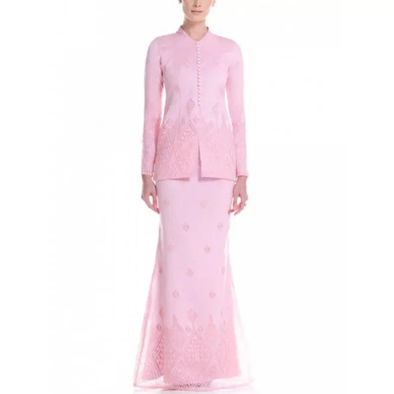 Средний Восток Baju Kurung кружевная блузка Jilbab женское арабское платье Юба мусульманская одежда абайя
