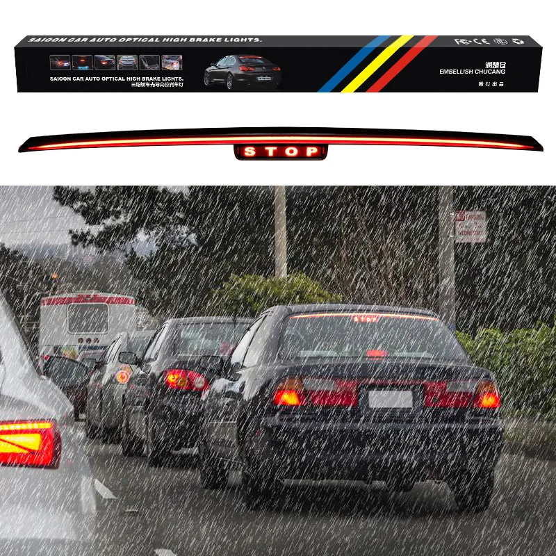 
90cm LED Sedan Styling Rear windshield glass Stop Warning high brake light Car Lighting Accessories 