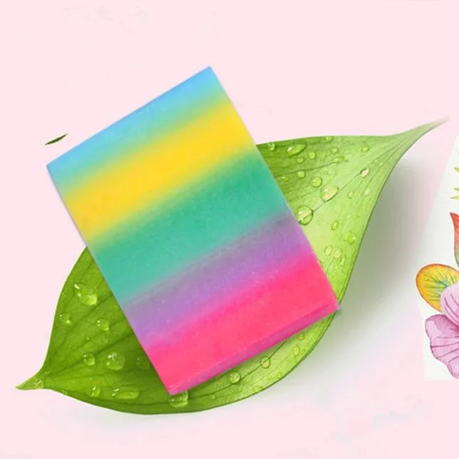 Seven colors mixed rainbow handwork cooling soap moisturizes deep cleansing essential oil soap