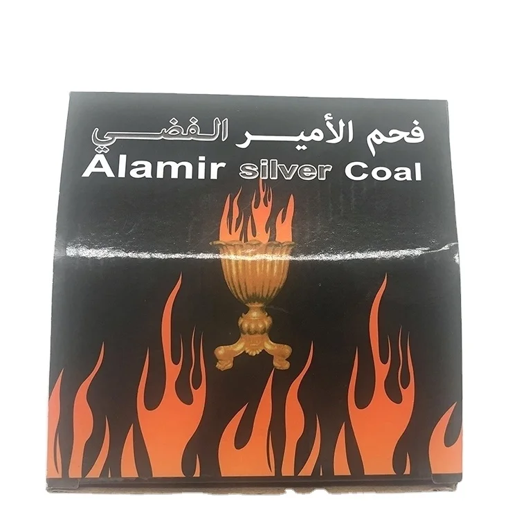 High Efficiency Gold/Silver/Black Fruit Charcoal Little Smoke Hookah Charcoal Burner for Auxiliary Combustion