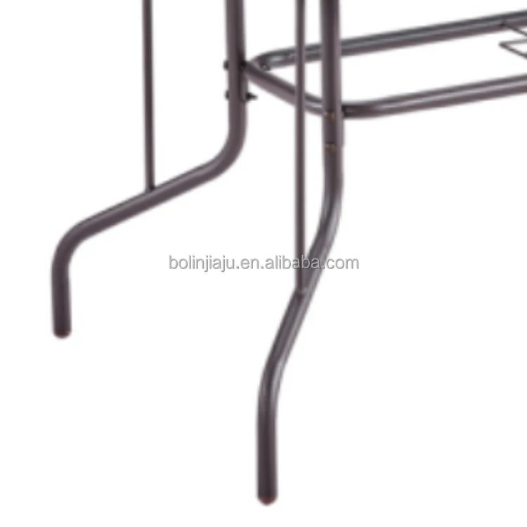 Garden Furniture Set Modern Style 4 Seater Dining Table Squared Table Glass Colors